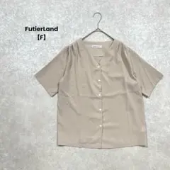 FutierLand/半袖ブラウス/ベージュ/F/綺麗め/オフィス/Ｖネックのサムネイル
