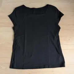 【100%コットン】スクエアネック フレンチスリーブ カットソー（M〜L）