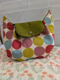 猫耳型　ポーチ　匿名　ハンドメイド