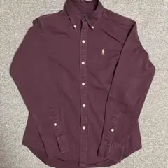 90's RALPH LAUREN ホースロゴ シャツ ブラウス ボルドー 長袖