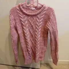 pink hunt サイズM 140-150cm ピンクニット　セーター