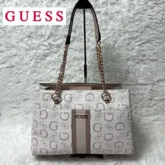 【極美品・未使用級】GUESS ショルダーバッグ BRECKEN 総柄 ローズ