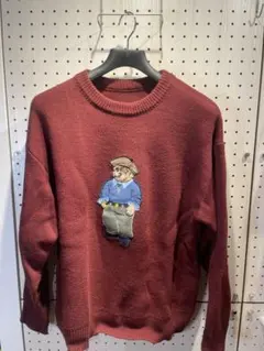 SHEIN Manfinity カートゥーンベア刺繍 ニット