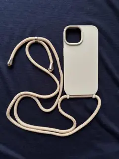 [＆ me] iPhone15ケース カバー シリコン ショルダーストラップ付き