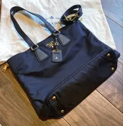PRADA プラダ ナイロン　2wayバッグ　美品　濃紺　高級感