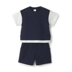【新品タグ付き】110cm ＜接触冷感＞ドッキングカットセットアップ