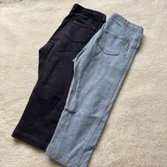 ユニクロ　七分丈レギンス 2色セット 110