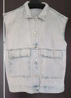ライトブルー デニムベスト