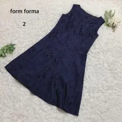 フォルムフォルマ　ワンピース　ドレス　ノースリーブ　膝丈　Aライン 花柄