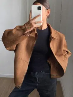 ブラウンオーバーサイズジャケット