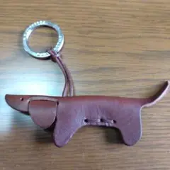 LA CUOIERIA レザー ダックスフンド キーホルダー
