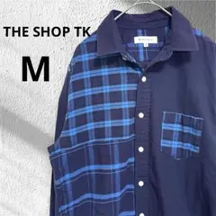 THE SHOP TK ネルシャツ チェック柄 コットン 羽織り 春秋 メンズ