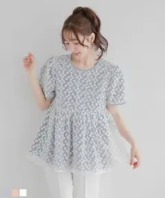 m♡様専用】【新品】fitmore ぷっくりチェックティアードトップス