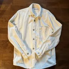ZARA ホワイト コーデュロイ 長袖シャツ