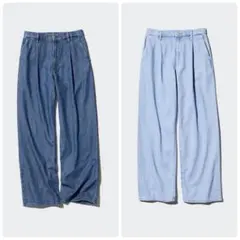 UNIQLO ドレープデニムタックパンツ M 2枚セット