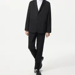 ジャージキッズジャケット・パンツ上下 アルマーニベルト4点セット130cm 黒