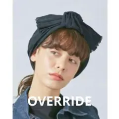 OVERRIDEベージュ ヘアバンド 56cm~58cmオーバーライドターバン