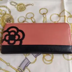 【希少】クレイサス★フラワーモチーフ 長財布【おまけ】フラワーバレッタ付き