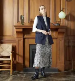 OPAQUE.CLIP ダブルブレストテーラードベスト JAPAN FABRIC