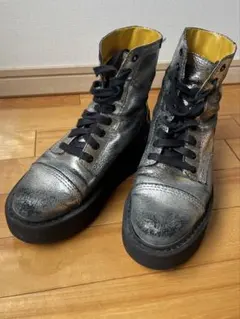 DIESEL メタリック レースアップ ブーツ 厚底 24.5cmのサムネイル