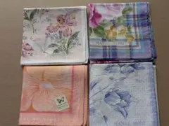Hanae Mori 花柄ハンカチ 4枚セット