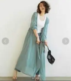 ミントグリーン ロングカーディガン