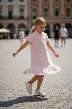 【格安】子ども服120センチ ラルフローレン　ピンク フリル付きポロワンピース