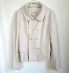 【美品】any SiS ジャケット ベージュ セレモニー ノーカラー　Mサイズ