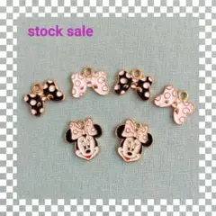 stock sale ** ミニーチャームセット / ミニーちゃん＆リボン