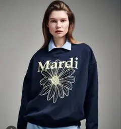 mardi mercredi マルディメクルディ トレーナー スウェット 青