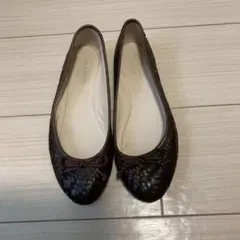 COLE HAAN レザー フラットシューズ ブラウンのサムネイル
