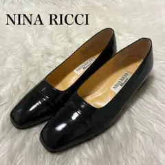 NINA RICCI パンプス 黒　エナメルのサムネイル