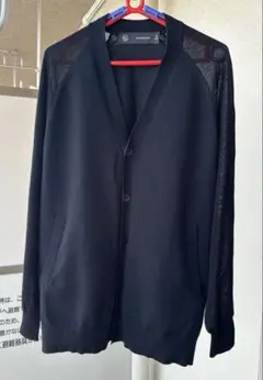 【GU×UNDERCOVER】シアーコンビネーションニットカーディガン 黒 M