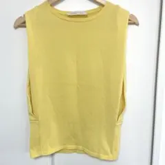 【美品】エストネーション ノースリーブニット 黄色　サマーニットのサムネイル
