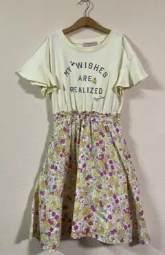 メゾピアノ　ワンピース　切り替え　150サイズ 花柄