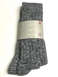 ユニクロ　ヒートテックプラス　メンズソックス　まとめて2足　新品　★5381E
