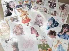 ⑨人物ステッカー　装飾ステッカー　50枚以上 コラージュ素材　おすそ分け