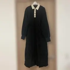 ジーナシス　ベロアポロバルーンワンピース