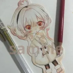 手描きイラスト　ダイカット　冬服