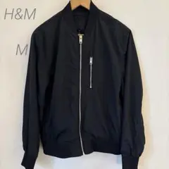 H&M 黒 MA-1 フライトジャケット