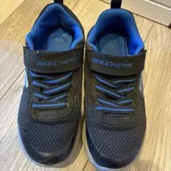 SKECHERS ブラック/ブルー スニーカー　19センチ