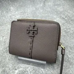 極美品　トリーバーチ　マックグロー　コンパクトウォレット　グレージュ