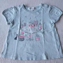 シューラルーSHOO-LA-RUE　ドレス　猫　半袖Tシャツ80記名あり保育園のサムネイル