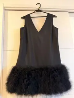 ブラックファー　ドレス　パーティ用　新品