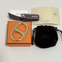 エルメス　ゴールド　シェーヌダンクル　スカーフリング　ネックレス　スカーフ　新品