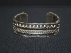 ヴィンテージ ヘビーカットアウトカフブレスレット シルバー925