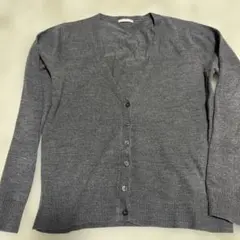 GUグレー Vネック カーディガン XL