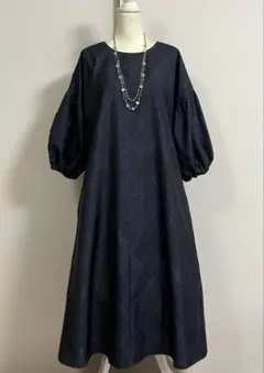 大島紬リメイクワンピース