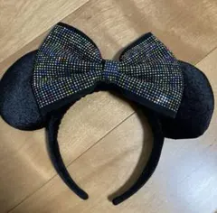 ミニー カチューシャ レインボードット ブラック