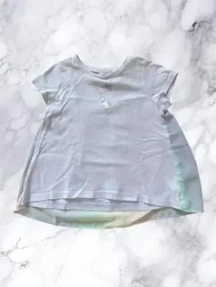 【any FAM】虹色フリル ユニコーン刺繍 リボン Tシャツ120size